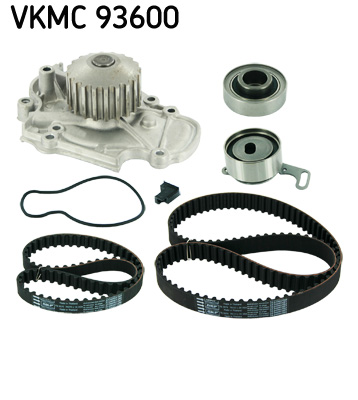 Water Pump & Timing Belt Kit - VKMC 93600 SKF - 13404-PCA-003, 13404-PT0-003, 14510-PT0-004